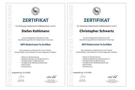 SHFV Kindertrainer Zertifikate