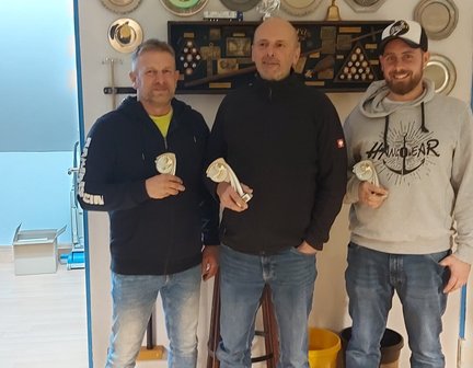 3. Reiner Heuer / 1. Joachim Scheunemann / 2. Mike Radloff